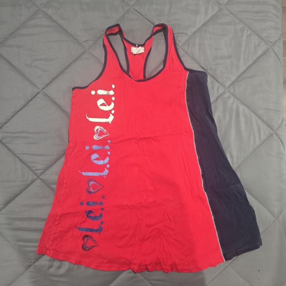 Lei Red and Blue Tank Top
